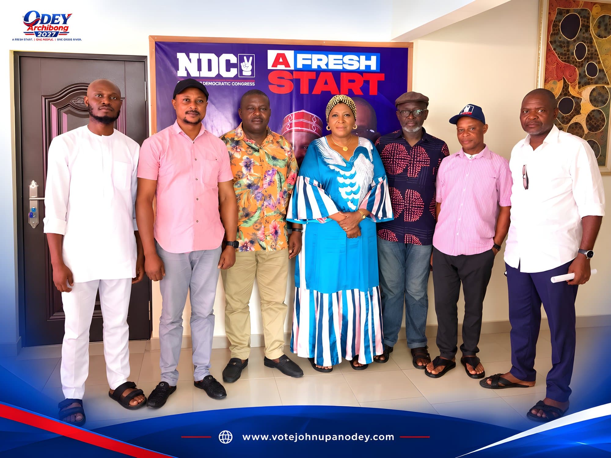 Odey Archibong campaign meeting with NDC Chapter Chairmen from the Southern Senatorial District of Cross River State.